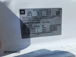 2015 Chevrolet Express Cargo with VIN 1GCWGFCF3F1123576, listed as a IAAI auction lot 42654774 with 183,911 mi miles and . Bid and sale history available at DreamBid. Image 24.