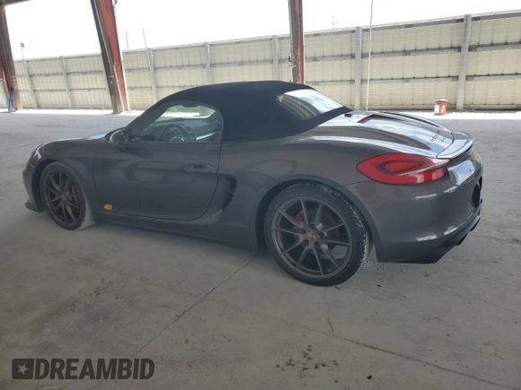 2013 Porsche Boxster S с VIN WP0CB2A89DS133583, выставлен на аукционе Copart как лот 54872935 с пробегом Не указан миль и Списание • Salvage title. История ставок и продаж доступна на DreamBid. Изображение 2.