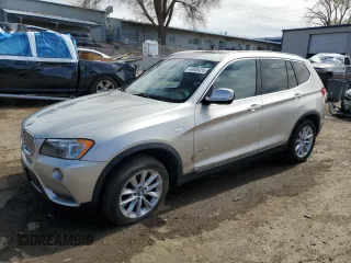 2013 BMW X3 xDrive28i with VIN 5UXWX9C51D0A16801, listed as a Copart auction lot 49008455 with 104,542 mi miles and Salvage Title. Bid and sale history available at carsss.com. Image 1.