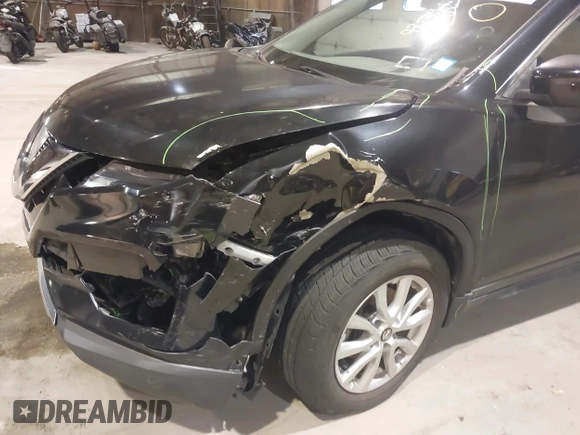 2017 Nissan Rogue SV with VIN KNMAT2MT5HP574527, listed as a IAAI auction lot 41050779 with 97,524 mi miles. Bid and sale history available at carsss.com. Image 6.