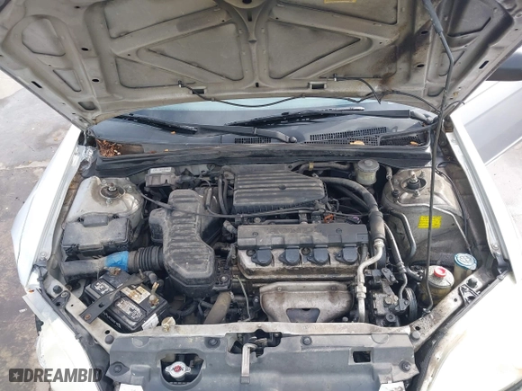 2001 Honda Civic LX with VIN 1HGEM22511L104898, listed as a IAAI auction lot 41855518 with 255,538 mi miles. Bid and sale history available at carsss.com. Image 10.