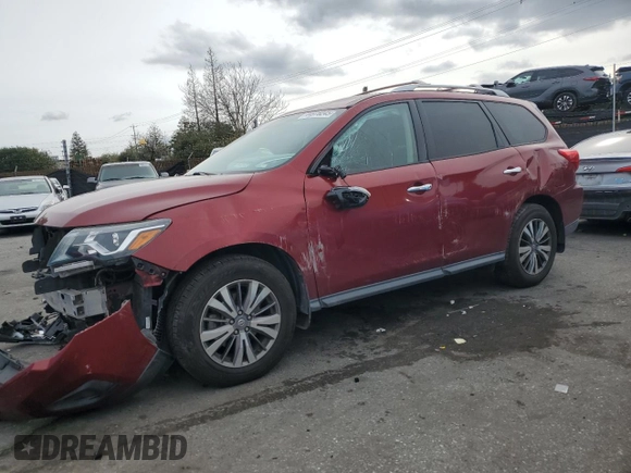 2018 Nissan Pathfinder SL with VIN 5N1DR2MN5JC658823, listed as a Copart auction lot 44978245 with 92,955 mi miles and Salvage Title. Bid and sale history available at carsss.com. Image 1.
