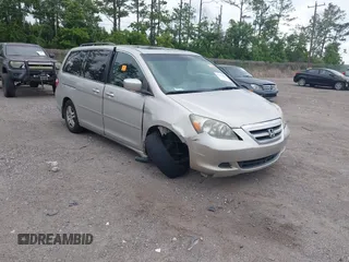 2005 Honda Odyssey EX-L with VIN 5FNRL386X5B411682, listed as a IAAI auction lot 42416848 with 277,464 mi miles and . Bid and sale history available at DreamBid. Image 1.