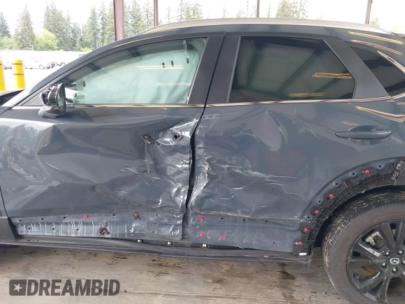 2023 Mazda CX-30 S Carbon Edition with VIN 3MVDMBCM1PM558865, listed as a IAAI auction lot 42298416 with 19,276 mi miles and . Bid and sale history available at DreamBid. Image 6.