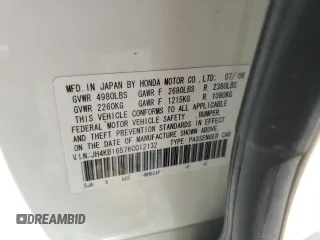 2006 Acura RL z VIN JH4KB16576C012132, wystawiony jako Copart lot #61897805 z przebiegiem 143 101 mil mil oraz Szkoda całkowita • Salvage title. Historia ofert i sprzedaży dostępna na DreamBid. Obrazek 12.