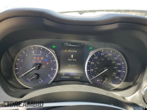 2014 Infiniti Q50 Sport with VIN JN1BV7APXEM687358, listed as a Copart auction lot 52028215 with 109,855 mi miles and Salvage Title. Bid and sale history available at DreamBid. Image 9.