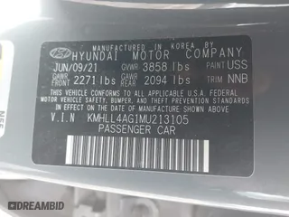 2021 Hyundai Elantra SE with VIN KMHLL4AG1MU213105, listed as a IAAI auction lot 41719223 with 73,657 mi miles. Bid and sale history available at carsss.com. Image 9.