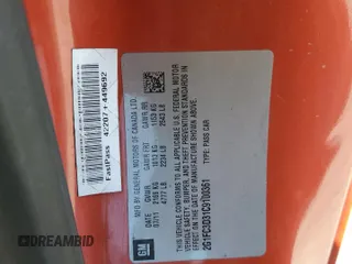 2012 Chevrolet Camaro 2LT с VIN 2G1FC3D31C9100361, выставлен на аукционе Copart как лот 77345114 с пробегом 163 872 миль миль и Списание • Salvage title. История ставок и продаж доступна на DreamBid. Изображение 12.