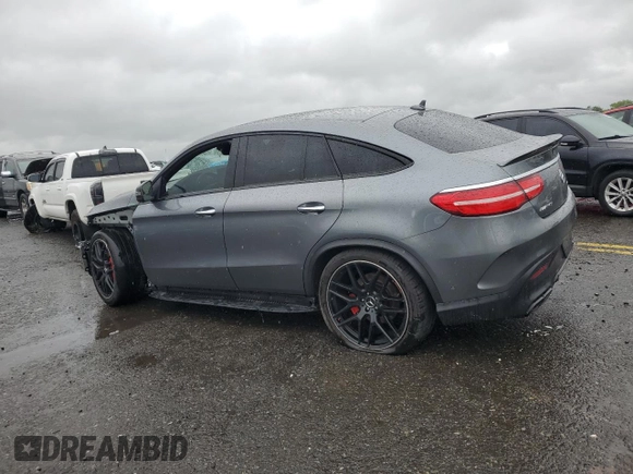 2018 Mercedes-Benz GLE 63 S AMG with VIN 4JGED7FB2JA116058, listed as a Copart auction lot 58478445 with 67,749 mi miles and Salvage title. Bid and sale history available at DreamBid. Image 2.