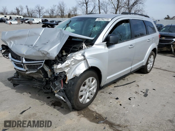 2014 Dodge Journey SE with VIN 3C4PDCAB3ET185143, listed as a Copart auction lot 49794775 with Not Provided miles and Salvage Title. Bid and sale history available at carsss.com. Image 1.