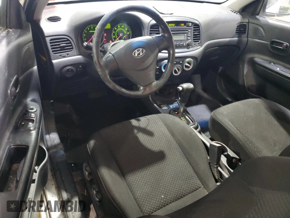 2007 Hyundai Accent SE with VIN KMHCN36C37U046518, listed as a Copart auction lot 43459955 with 118,356 mi miles and Salvage Title. Bid and sale history available at carsss.com. Image 8.