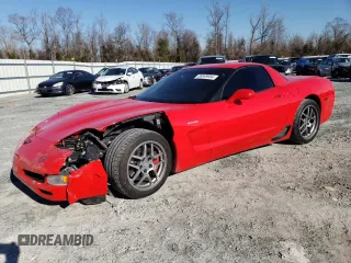 2001 Chevrolet Corvette Z06 with VIN 1G1YY12S015111810, listed as a Copart auction lot 38849954 with 76,940 mi miles and Salvage Title. Bid and sale history available at carsss.com. Image 1.