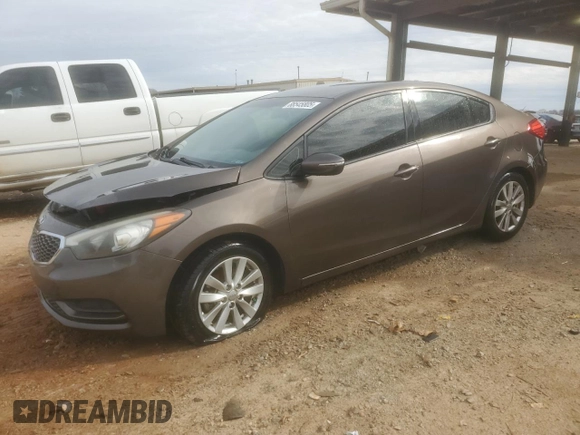 2014 Kia Forte LX with VIN KNAFX4A64E5060340, listed as a Copart auction lot 88545805 with Not Provided miles and Salvage Title. Bid and sale history available at carsss.com. Image 1.