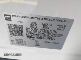 2024 GMC Terrain SLT with VIN 3GKALVEG2RL279907, listed as a IAAI auction lot 41951454 with 22,325 mi miles. Bid and sale history available at carsss.com. Image 9.