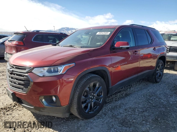 2019 Chevrolet Traverse RS with VIN 1GNEVJKW7KJ226510, listed as a Copart auction lot 46842685 with 108,426 mi miles and Salvage Title. Bid and sale history available at carsss.com. Image 1.