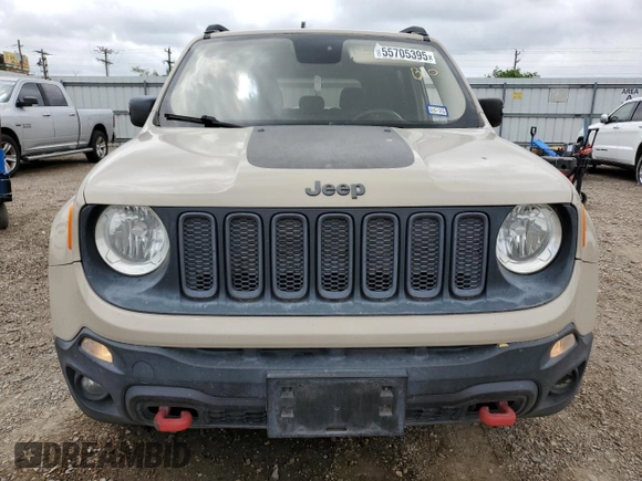 2016 Jeep Renegade Trailhawk with VIN ZACCJBCT7GPC50495, listed as a Copart auction lot 55705395 with 161,439 mi miles and Salvage title. Bid and sale history available at DreamBid. Image 5.