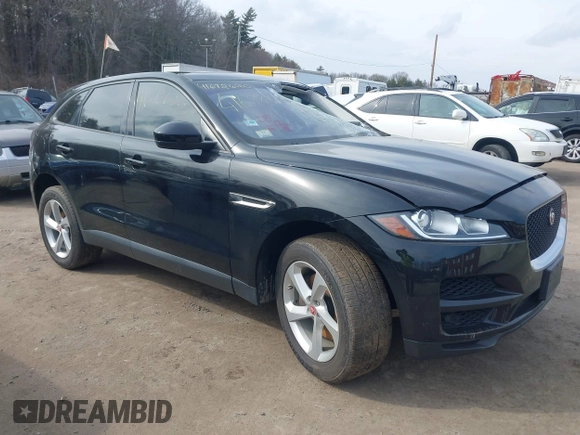 2018 Jaguar F-Pace 30t Premium with VIN SADCJ2GX9JA237496, listed as a IAAI auction lot 41672620 with 80,061 mi miles and . Bid and sale history available at DreamBid. Image 1.