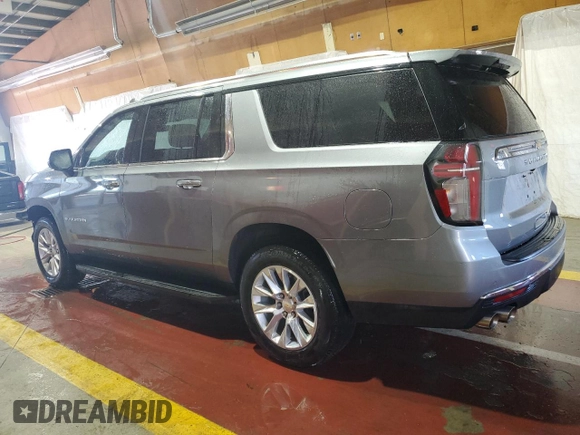 2023 Chevrolet Suburban Premier with VIN 1GNSCFKD8PR138014, listed as a Copart auction lot 65758755 with 58,501 mi miles and Clean title. Bid and sale history available at DreamBid. Image 2.