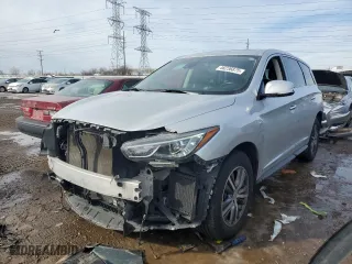 2019 Infiniti QX60 PURE with VIN 5N1DL0MM6KC565761, listed as a Copart auction lot 46236875 with 82,677 mi miles and Salvage Title. Bid and sale history available at carsss.com. Image 1.