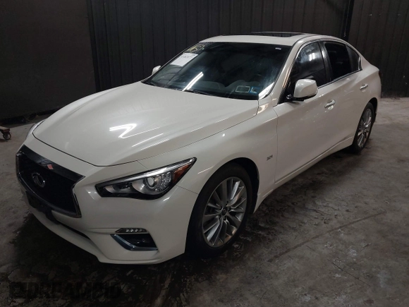 2020 Infiniti Q50 Luxe with VIN JN1EV7AR4LM251732, listed as a IAAI auction lot 41482077 with 12,799 mi miles and . Bid and sale history available at DreamBid. Image 2.