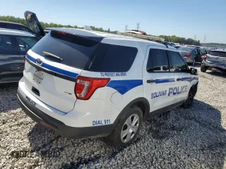 2016 Ford Utility Police Interceptor with VIN 1FM5K8AR9GGA77636, listed as a Copart auction lot 73545194 with 75,679 mi miles and Salvage Title. Bid and sale history available at carsss.com. Image 3.
