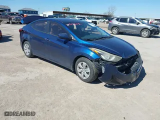 2016 Hyundai Elantra GL with VIN 5NPDH4AE0GH668163, listed as a IAAI auction lot 41696240 with 74,385 mi miles. Bid and sale history available at carsss.com. Image 1.
