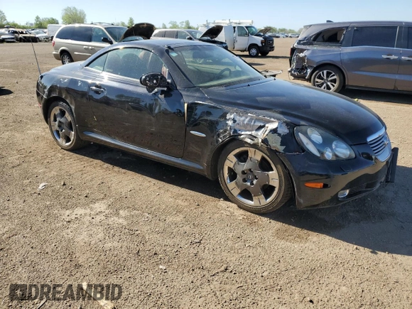 2005 Lexus SC 430 with VIN JTHFN48Y950061947, listed as a Copart auction lot 57050065 with 106,778 mi miles and Salvage title. Bid and sale history available at DreamBid. Image 4.
