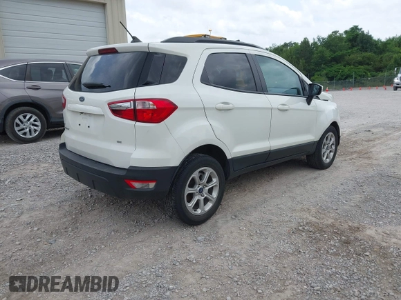 2021 Ford EcoSport SE with VIN MAJ3S2GE9MC448347, listed as a IAAI auction lot 42289292 with 39,874 mi miles and . Bid and sale history available at DreamBid. Image 4.