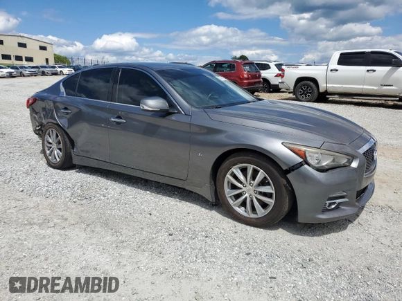 2015 Infiniti Q50 Premium with VIN JN1BV7AP5FM340151, listed as a Copart auction lot 55760705 with 113,794 mi miles and Clean Title. Bid and sale history available at DreamBid. Image 4.