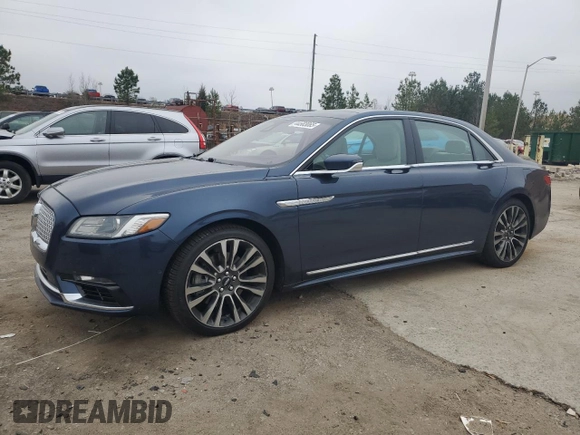 2017 Lincoln Continental Reserve with VIN 1LN6L9RP5H5637448, listed as a Copart auction lot 44583065 with 107,371 mi miles and Salvage Title. Bid and sale history available at carsss.com. Image 1.