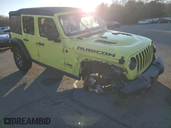 2022 Jeep Wrangler Unlimited Rubicon z VIN 1C4HJXFN4NW244038, wystawiony jako Copart lot #87279694 z przebiegiem Nie podano mil oraz Nie do naprawy • Non repairable. Historia ofert i sprzedaży dostępna na DreamBid. Obrazek 4.