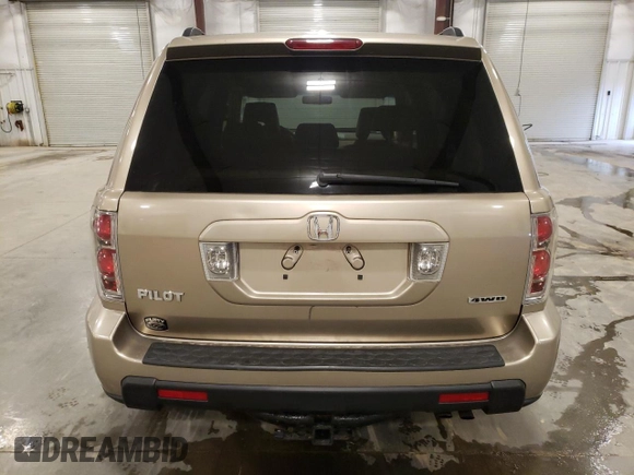 2006 Honda Pilot EX-L with VIN 2HKYF18506H563925, listed as a Copart auction lot 54539435 with 199,442 mi miles and Salvage Title. Bid and sale history available at DreamBid. Image 6.