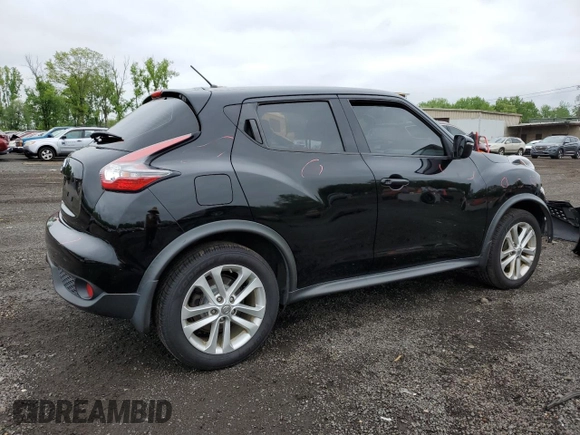 2015 Nissan Juke S with VIN JN8AF5MR7FT507286, listed as a Copart auction lot 56920545 with 98,659 mi miles and Salvage title. Bid and sale history available at DreamBid. Image 3.