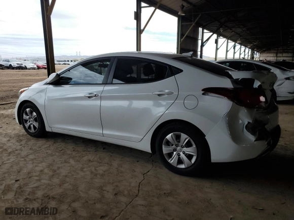 2016 Hyundai Elantra SE with VIN 5NPDH4AE6GH667745, listed as a Copart auction lot 51190005 with 112,853 mi miles and Salvage Title. Bid and sale history available at carsss.com. Image 2.