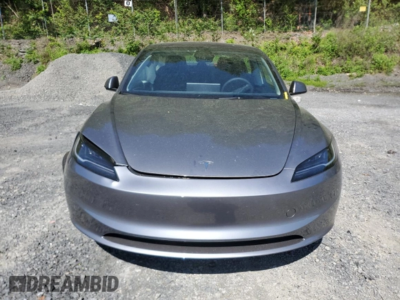 2025 Tesla Model 3 Long Range with VIN 5YJ3E1EA7SF994768, listed as a Copart auction lot 57649615 with 611 mi miles and Salvage title. Bid and sale history available at DreamBid. Image 5.