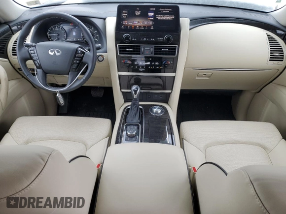 2024 Infiniti QX80 LUXE with VIN JN8AZ2AE0R9330122, listed as a Copart auction lot 88678885 with 6,783 mi miles and Salvage Title. Bid and sale history available at carsss.com. Image 8.