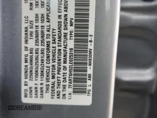 2020 Honda CR-V EX with VIN 7FART6H52LE025316, listed as a Copart auction lot 49142045 with 39,684 mi miles and Salvage Title. Bid and sale history available at DreamBid. Image 15.