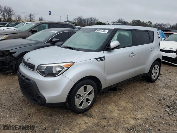 2015 Kia Soul with VIN KNDJN2A20F7748197, listed as a Copart auction lot 86645744 with 53,563 mi miles and Salvage Title. Bid and sale history available at carsss.com. Image 1.