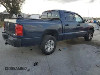 2007 Dodge Dakota SLT with VIN 1D7HE48K97S181024, listed as a Copart auction lot 44244355 with 110,016 mi miles and Salvage Title. Bid and sale history available at DreamBid. Image 3.