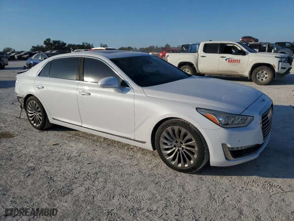 2017 Genesis G90 3.3T Premium with VIN KMHG34JA0HU032385, listed as a Copart auction lot 83540304 with 63,917 mi miles and Salvage Title. Bid and sale history available at carsss.com. Image 4.