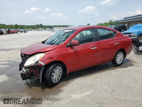 2012 Nissan Versa SV with VIN 3N1CN7APXCL867497, listed as a Copart auction lot 59039645 with 168,270 mi miles and Salvage title. Bid and sale history available at DreamBid. Image 1.