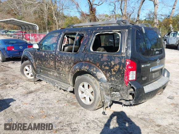 2008 Nissan Pathfinder S with VIN 5N1AR18U18C613323, listed as a IAAI auction lot 41143509 with 129,597 mi miles. Bid and sale history available at carsss.com. Image 3.