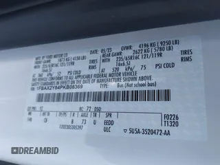 2023 Ford Transit Passenger XL with VIN 1FBAX2Y84PKB08369, listed as a IAAI auction lot 41501636 with 16,967 mi miles and . Bid and sale history available at DreamBid. Image 9.