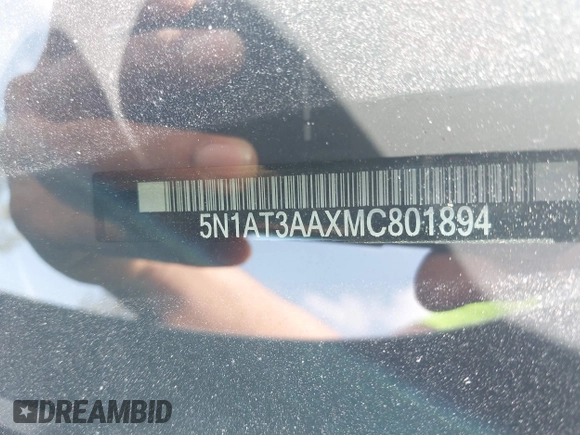 2021 Nissan Rogue S with VIN 5N1AT3AAXMC801894, listed as a IAAI auction lot 42117282 with Not provided miles and . Bid and sale history available at DreamBid. Image 9.