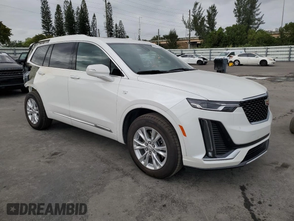 2024 Cadillac XT6 FWD Luxury with VIN 1GYKPAR47RZ746965, listed as a Copart auction lot 78839094 with 3,908 mi miles and Salvage Title. Bid and sale history available at carsss.com. Image 4.