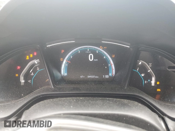 2020 Honda Civic LX z VIN 2HGFC2F68LH562268, wystawiony jako Copart lot #64988884 z przebiegiem 49 337 mil mil oraz Szkoda całkowita • Salvage title. Historia ofert i sprzedaży dostępna na DreamBid. Obrazek 9.