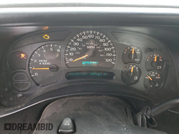 2005 Chevrolet Silverado 1500 Work Truck with VIN 1GCEC14Z55Z328030, listed as a Copart auction lot 45059675 with 205,488 mi miles and Salvage Title. Bid and sale history available at carsss.com. Image 9.