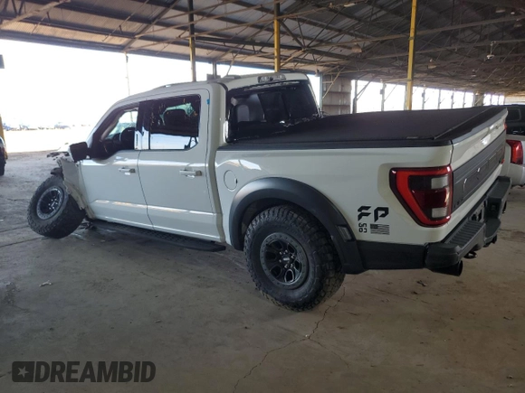 2021 Ford F-150 Raptor with VIN 1FTFW1RG9MFC63847, listed as a Copart auction lot 46291325 with 53,064 mi miles and Salvage Title. Bid and sale history available at carsss.com. Image 2.