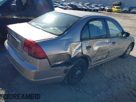 2001 Honda Civic LX with VIN 2HGES15551H616205, listed as a IAAI auction lot 41387088 with 139,155 mi miles. Bid and sale history available at carsss.com. Image 4.