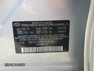 2015 Hyundai Elantra SE with VIN 5NPDH4AE8FH639606, listed as a Copart auction lot 55970335 with 87,714 mi miles and Salvage title. Bid and sale history available at DreamBid. Image 13.